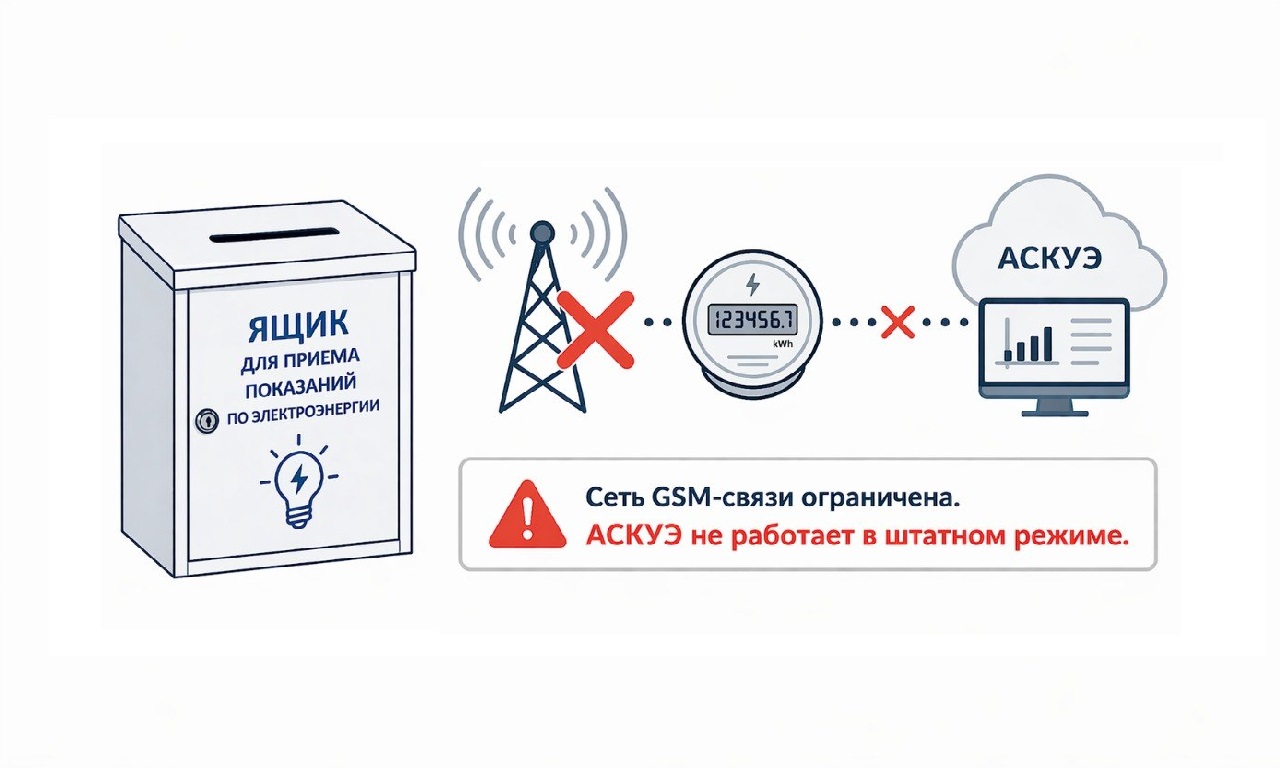 Ограничения в передаче показаний ИПУ в связи с ограничением работы сети